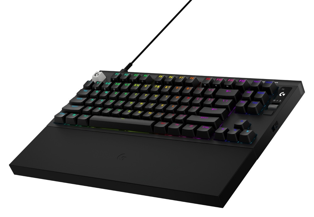 Klávesnica Logitech PRO X2 Rapid s opierkou zápästia a RGB podsvietením
