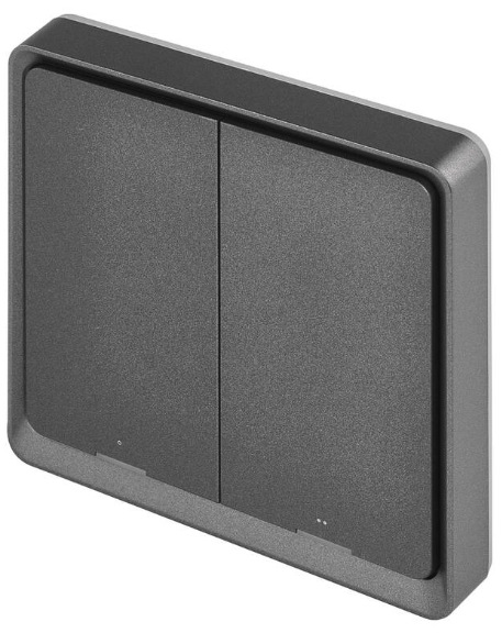 Vypínač EMOS GoSmart IP-2002ZB, ZigBee 3.0, 2-tlačidlový sivý Vypínač EMOS GoSmart IP-2002ZB, ZigBee 3.0, 2-tlačítkový - sivý