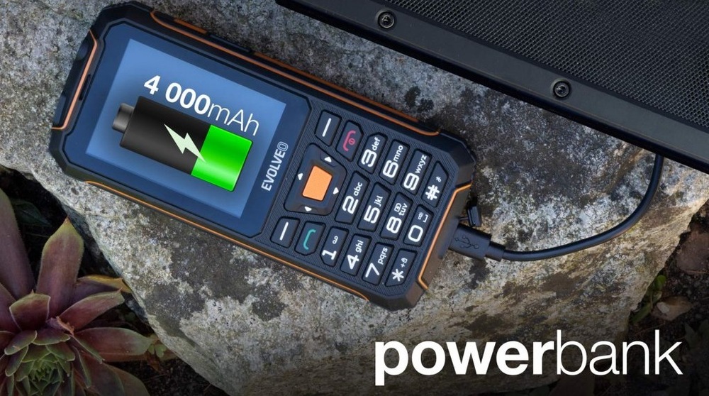 Mobilný telefón Evolveo StrongPhone Z6 čierny/oranžový Mobilný telefón Evolveo StrongPhone Z6 čierny/oranžový