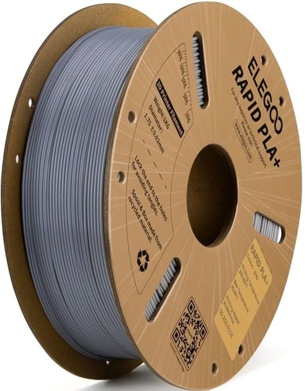 Tlačová struna Elegoo Rapid PLA+ 1,75mm - šedá