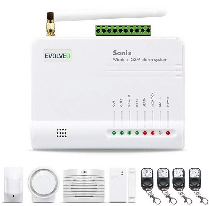 Alarm Evolveo Sonix, bezdrôtový, GSM biele Alarm Evolveo Sonix, bezdrôtový, GSM biele