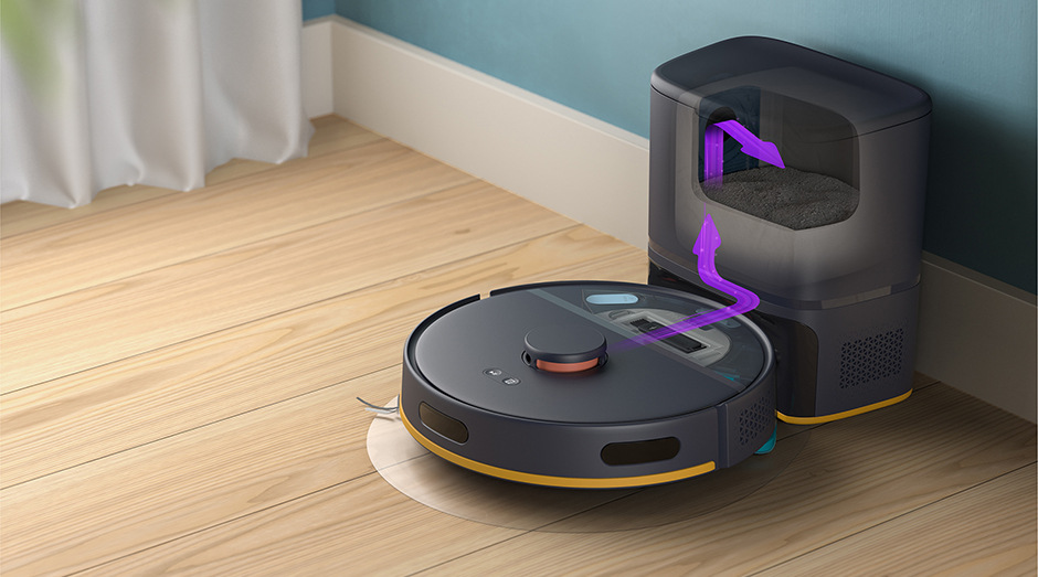 Záber dobíjacej stanice Robot. vys. so stanicou Philips XU2100/15 2000 Series