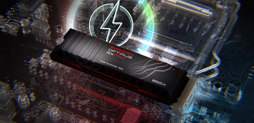 Vysoký výkon SSD SANDISK Optimus GX PRO 850X Heatsink pre hry a náročné aplikácie