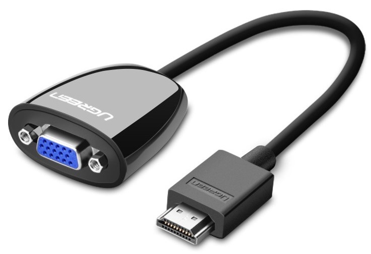 Redukcia UGREEN HDMI/VGA čierna