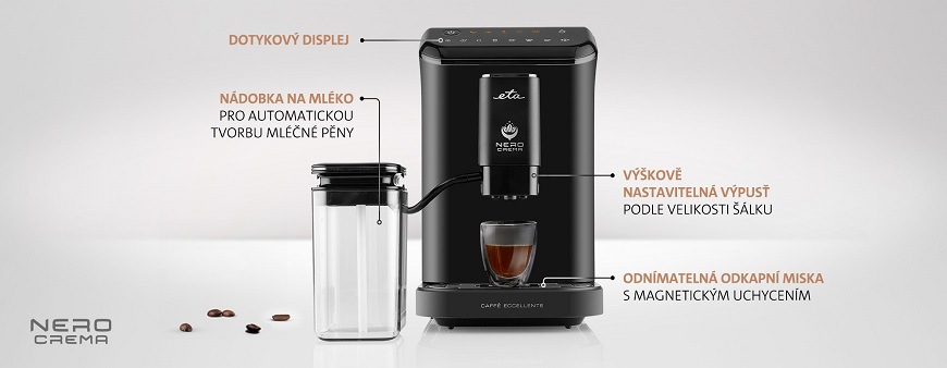 Automatický kávovar ETA Nero Crema 8180 90000 čierne Automatický kávovar ETA Nero Crema 8180 90000,