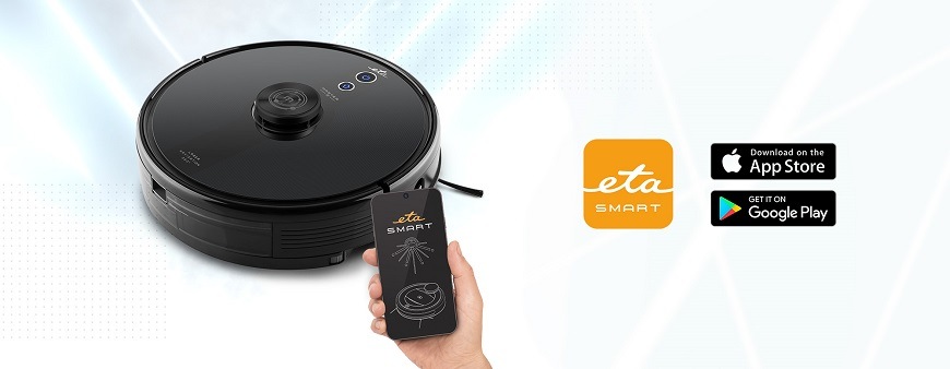 Robotický vysávač ETA Master 2 5229 90010 čierny Robotický vysávač ETA Master 2 5229 90000, aplikacia