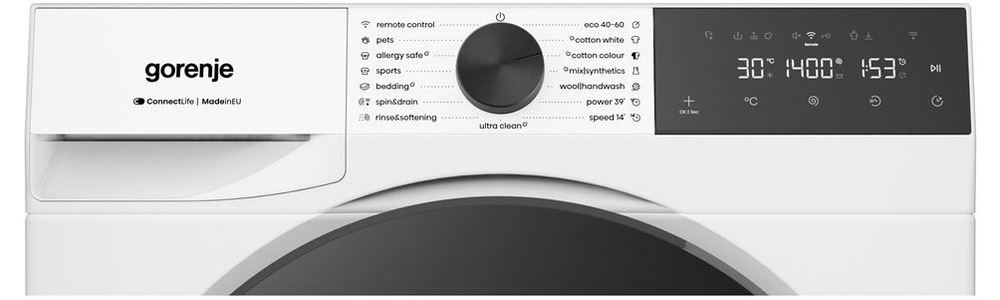 Práčka Gorenje G400 WG474A21 UltraClean biela Programy a displej práčky Gorenje