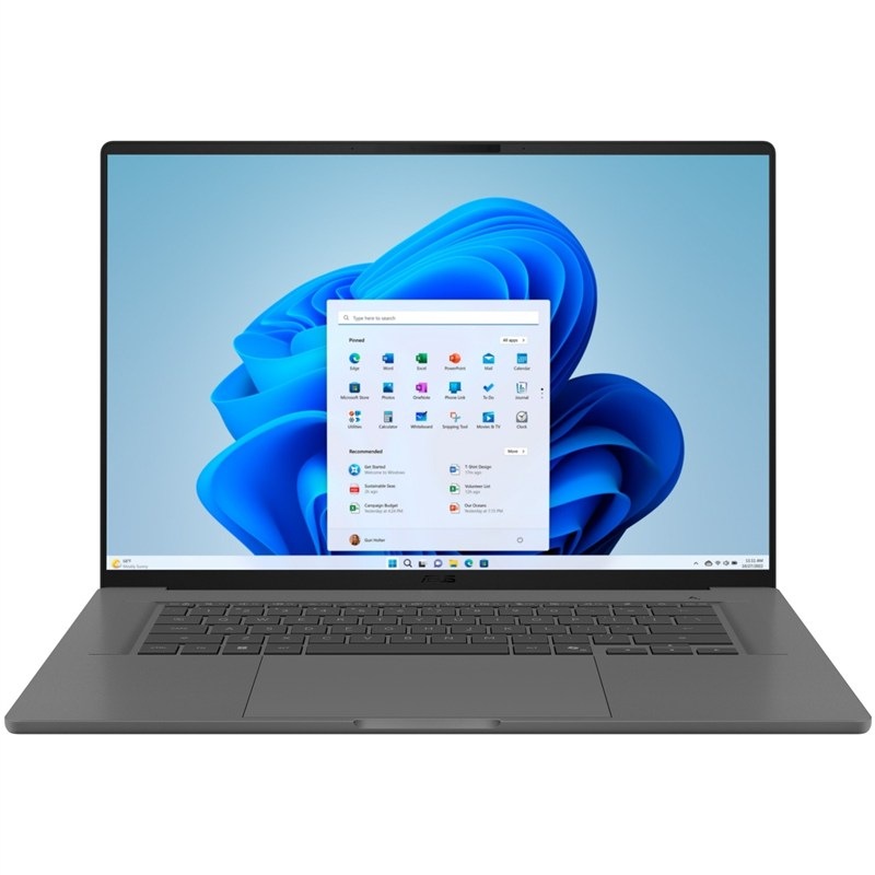 Notebook Asus Zenbook A16 v šedej farbe.