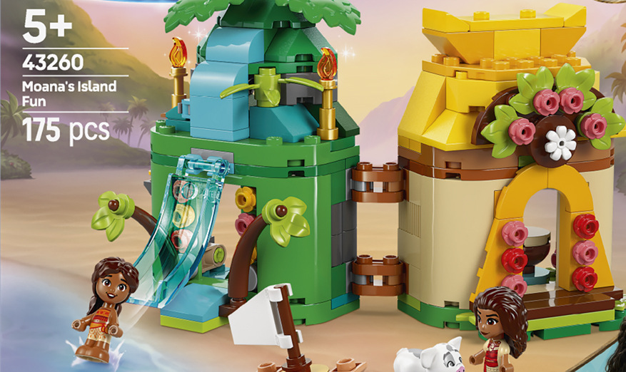 Stavebnica LEGO® │ Disney 43260 Vaiana a zábava na ostrove Uzamykateľný ostrov zo 175 dielikov je určený deťom od piatich rokov a skvele sa hodí na cesty.