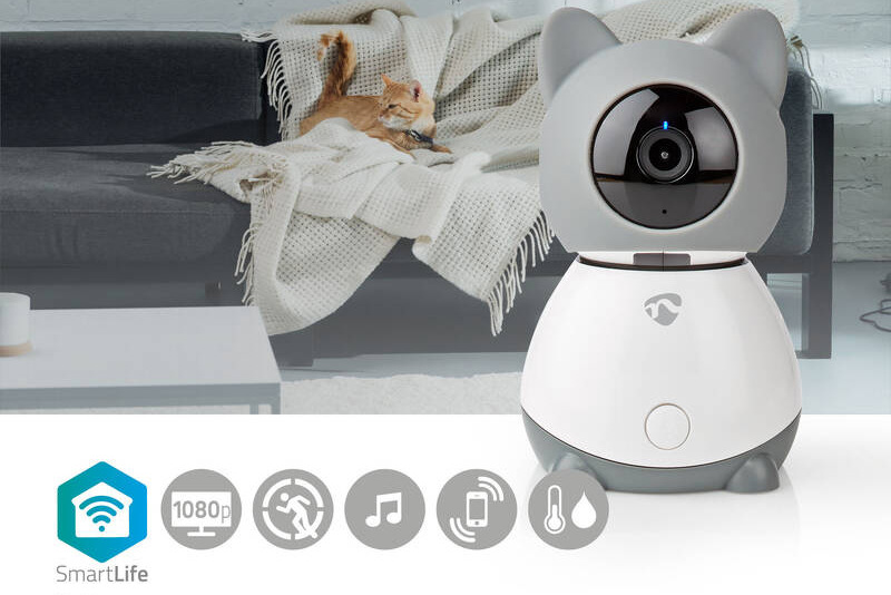 IP kamera Nedis SmartLife WIFICI30CGY sivá/biela