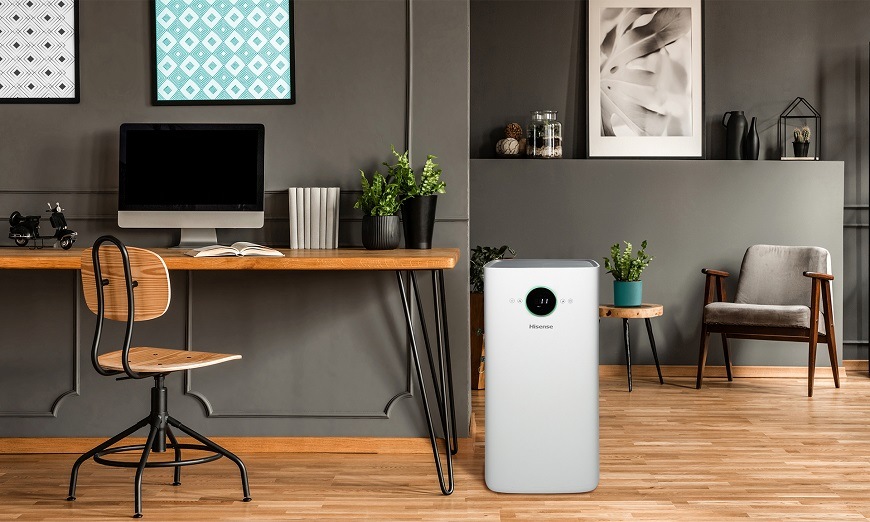 Čistička vzduchu Hisense AP580H, biela, Valcový filter HEPA s aktívnym uhlím