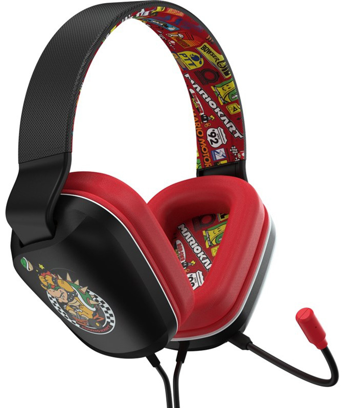 Headset PowerA Wired pre Nintendo Switch - Super Mario Kart Rivals čierny/červený