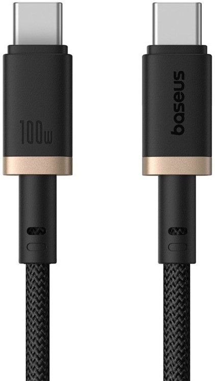 Kábel Baseus Dura USB-C/USB-C, 100W, 2m - čierny/zlatý