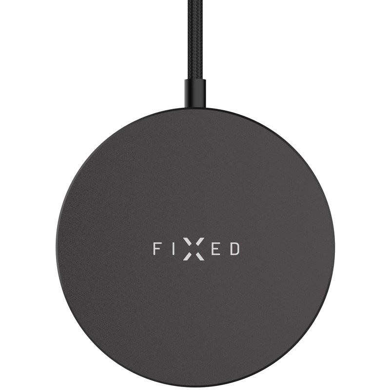Bezdrôtová nabíjačka FIXED MagPad Slim s Qi2, MagSafe, 15W - čierna