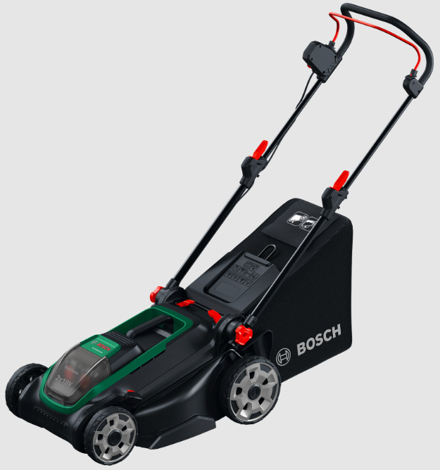 Kosačka Bosch ROTAK 18V2-43 (s baterií) Akumulátorová kosačka Bosch ROTAK 18V2-43 s teleskopickou rukoväťou a zberným košom 50 l