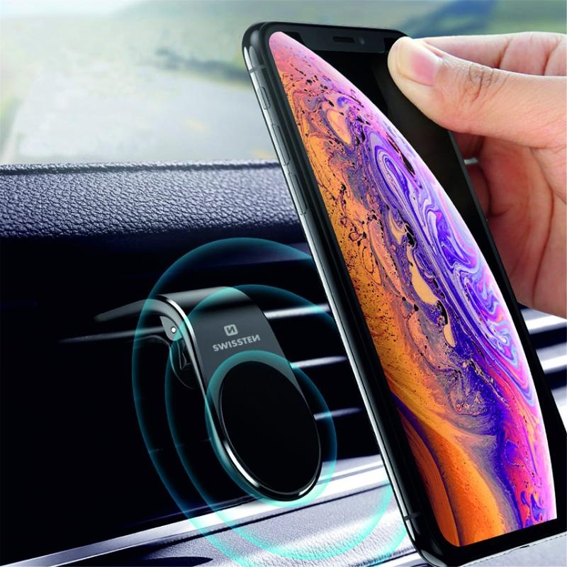 Držiak na mobil Swissten S-Grip Easy Mount, do ventilácie čierny