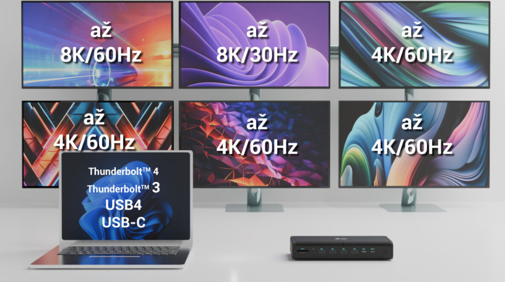 Dokovacia stanica i-tec Universal 4K Display, Power Delivery 140W čierna Dokovacia stanica i-tec Universal 4K Display, Power Delivery 140W čierna