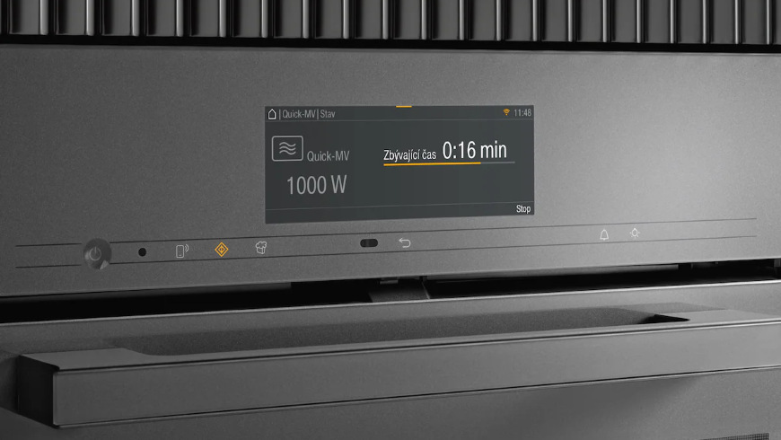 Rúra Miele H 7440 BM béžová Dieplej s funkciou mikrovlnnej rúry