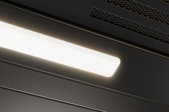 Odsávač pár AEG série 6000 GB67D91HL čierny Komínový odsávač pár AEG GB67D91HL Hob2Hood LED osvetlenie