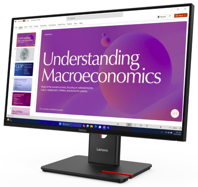 Monitor Lenovo ThinkVision T24d-40 23.8", WLED podsvietenie, IPS panel, 4ms, 1500: 1, 250cd/m2, 1920 × 1080 Full HD, - čierny