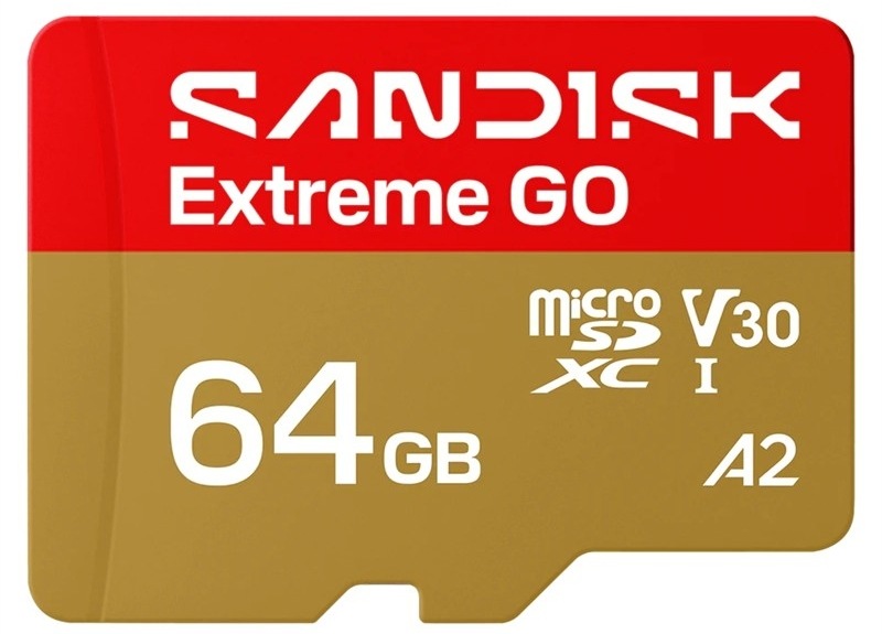 Pamäťová karta SANDISK Micro SDXC Extreme GO 64GB UHS-I U3 (170R/80W) Pamäťová karta SANDISK Extreme GO microSD 64GB