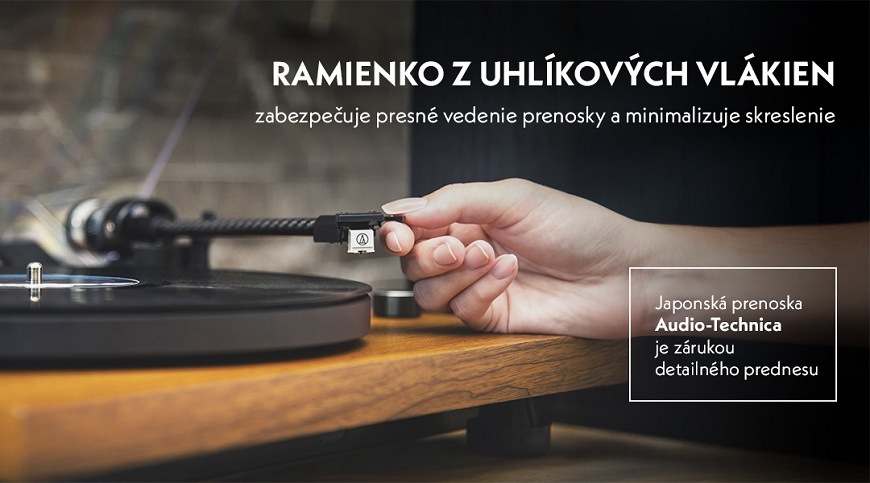 Gramofon JVC AL-E534M, raménko z karbonových vláken