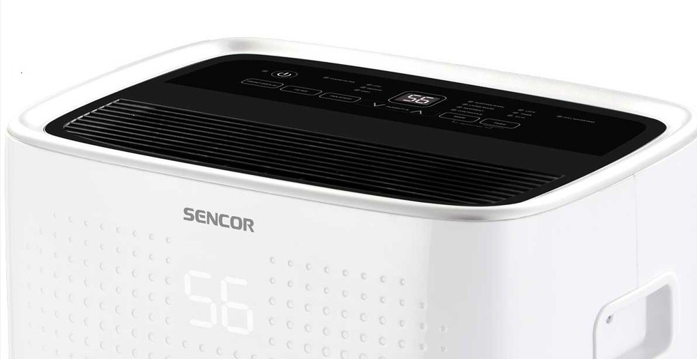 Odvlhčovač Sencor SDH 6025WH biely Predný panel odvlhčovača vzduchu Sencor SDH 6025WH