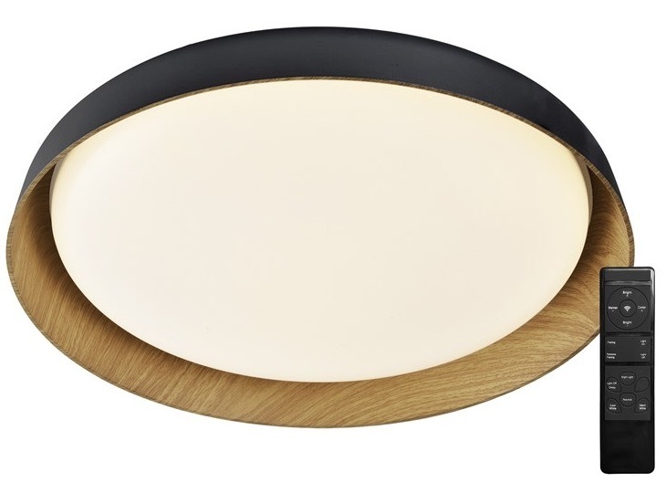 LED stropné svietidlo Top Light Satellite 40C RC, 36W, 3600lm, 43cm, s diaľkovým ovládačom, stmievanie, teplá/neutrálna/studená biela čierne/hnedé