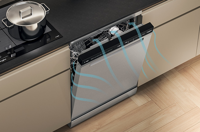 Umývačka riadu Whirlpool WH6FB10BS7A0X nerez Umývačka riadu Whirlpool WH6FB10BS7A0X nerez, funkcia NaturalDry