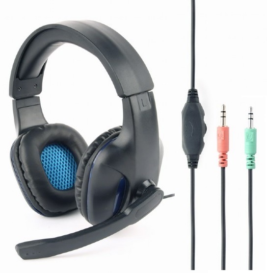 Headset Gembird GHS-04 Gaming čierny/modrý