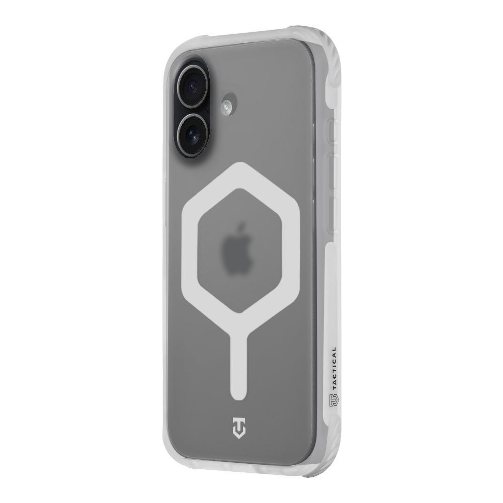 Kryt na mobil Tactical MagForce Hexagon na Apple iPhone 17 - biely/priehľadný