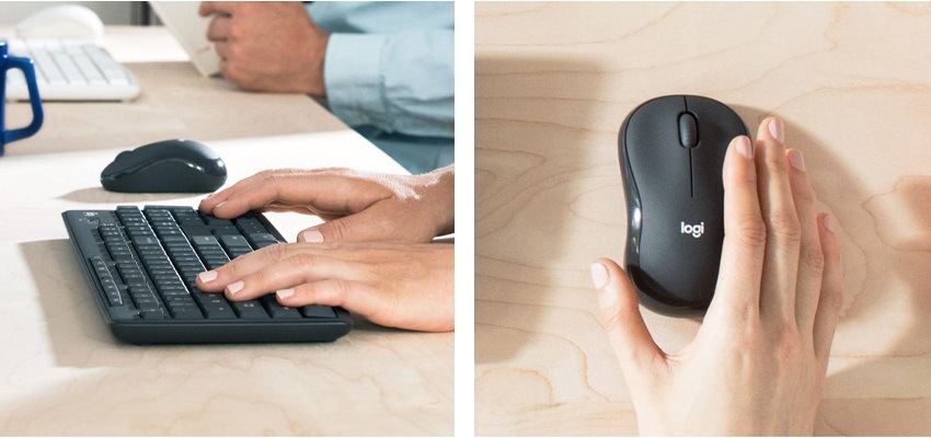 Klávesnica s myšou Logitech Wireless Combo MK295 Silent, CZ/SK - grafitová grafitová farba Klávesnica s myšou Logitech Wireless Combo MK295 Silent, CZ/SK - grafitová grafitová farba