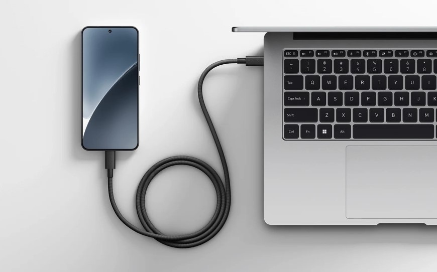 Kábel Xiaomi USB-C/USB-C, 6A, 1m čierny Kábel Xiaomi USB-C/USB-C, 6A, 1m - čierny