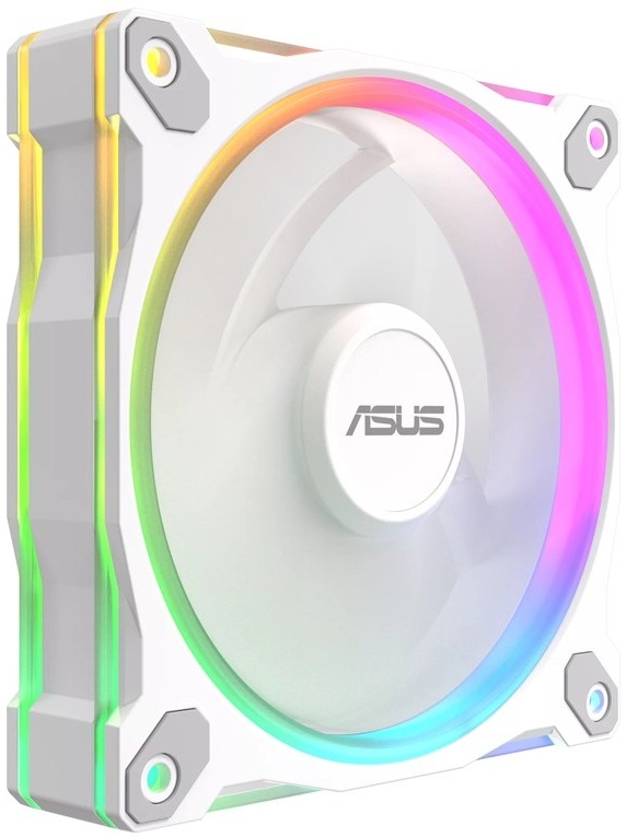 Reverzný ventilátor Asus PRIME MR120 ARGB, biela farba