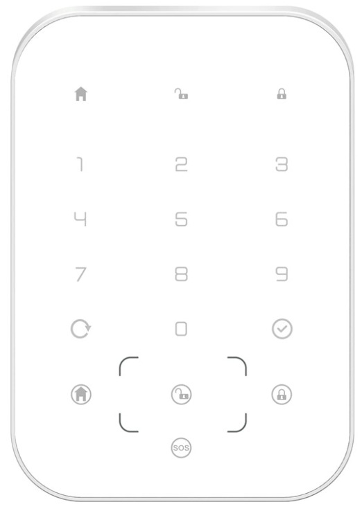Bezdrôtová klávesnica alarmu iGET SECURITY M6-4G Premium s číselnými a ovládacími tlačidlami