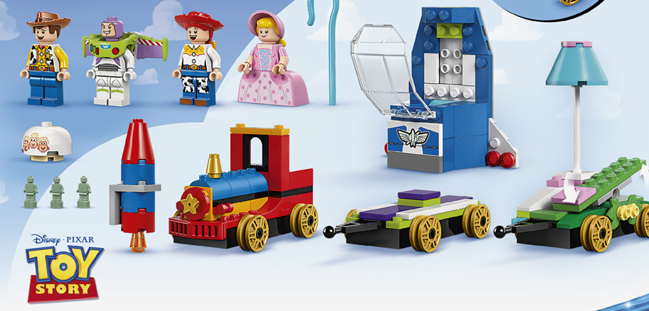 Stavebnica LEGO® │ Disney a Pixar 43264 Slávnostný vláčik a Autíčko z Toy Story Začiatočnícke kocky a 206 dielikov LEGO pomáhajú predškolákom od štyroch rokov rýchlo začať s hraním.