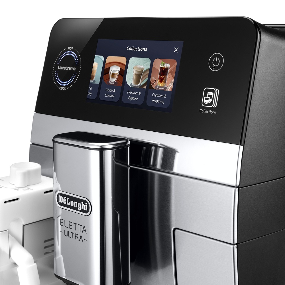 Automatický kávovar De'Longhi Eletta Ultra ECAM 470.85.MB čierne/nerez Automatický kávovar De'Longhi ponúka viac ako 50 nápojov