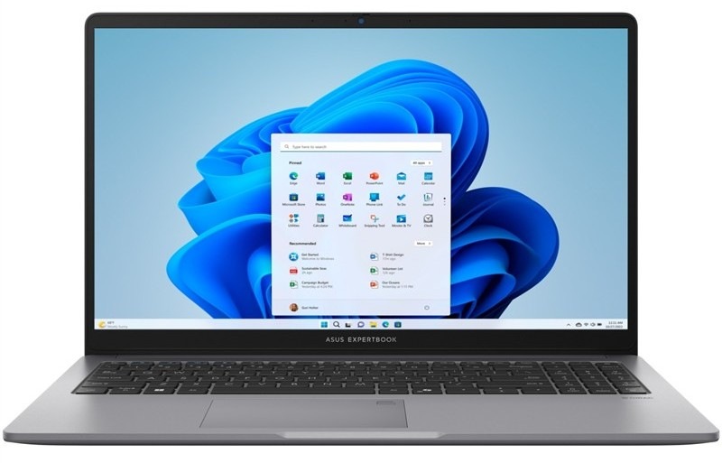 Pohľad zhora na klávesnici notebooku ASUS ExpertBook P1 (P1503CVA-S72965X)