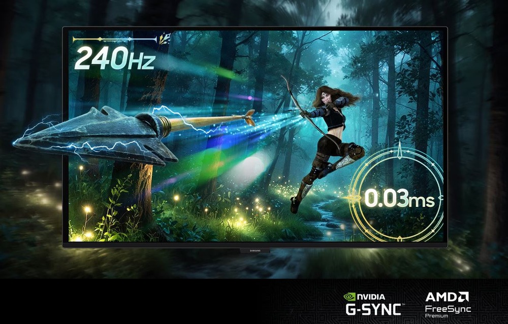 Monitor Samsung Odyssey OLED G6 240 Hz displej