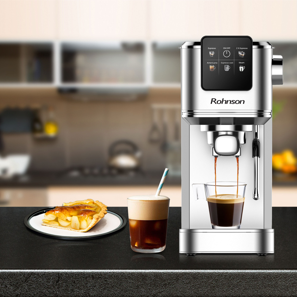 Pákový kávovar Rohnson R-98016 Hot & Cold strieborný Rohnson R-98016 Hot & Cold