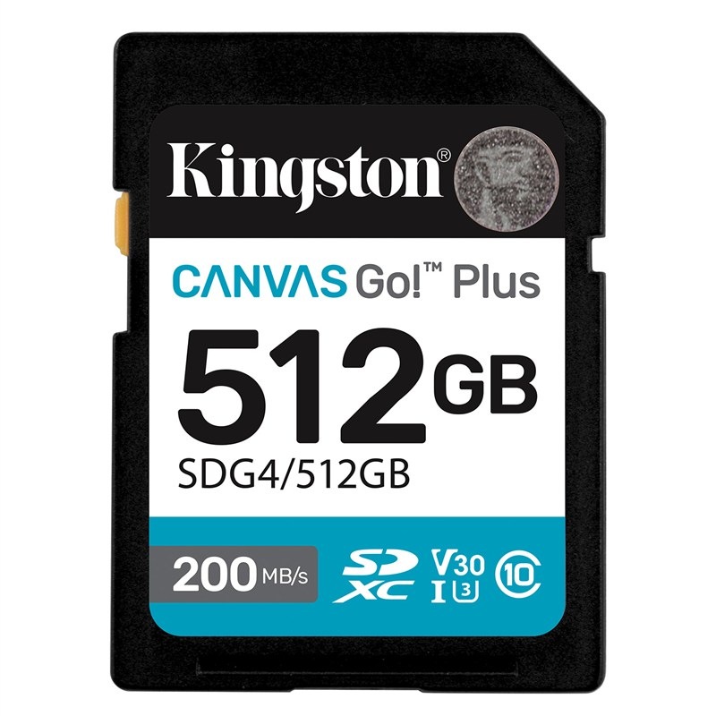 Pamäťová karta Kingston Canvas Go! Plus SDXC 512GB U3 UHS-I (200R/160W)