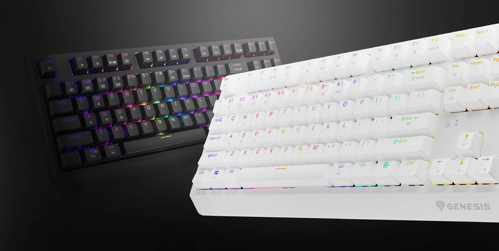Klávesnica Genesis THOR 230, TKL, RGB, Outemu Red, bezdrôtová, US layout čierna Genesis THOR 230 TKL RGB Outemu Red US (NKG-2106)