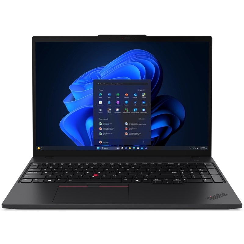 Notebook Lenovo ThinkPad T16 v čiernej farbe.