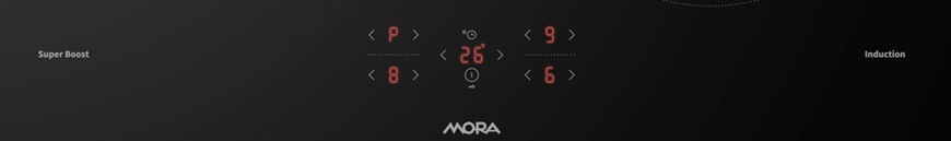 Indukčná varná doska Mora VDIT 66D C čierna/sklo Ovládací panel indukčnej varnej dosky Mora VDIT 66D C.