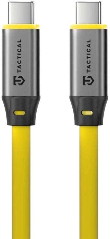 Kábel Tactical Fat Man 2.0 USB-C/USB-C s dĺžkou 1 m v žltej farbe