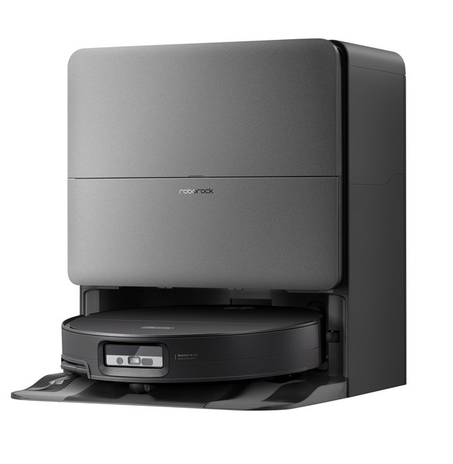 Robotický vysávač Roborock Saros 20 Sonic Complete Black, čierna farba.