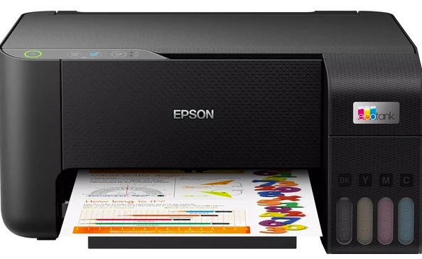Tlačiareň multifunkčná Epson EcoTank L3230 čierna Farebná tlač dokumentu z multifunkčnej tlačiarne Epson EcoTank L3230 v čiernej farbe