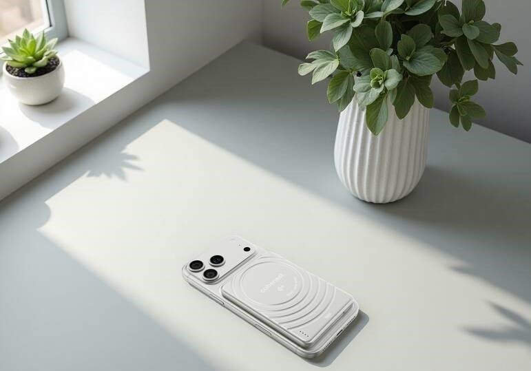 Powerbank Cubenest SlimDual MagSafe Qi2 5000 mAh strieborná