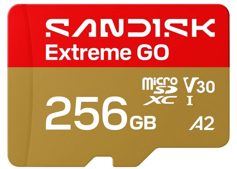 Pamäťová karta SANDISK Micro SDXC Extreme GO 256GB UHS-I U3 (240R/160W) Pamäťová karta SANDISK Extreme GO microSD 256GB
