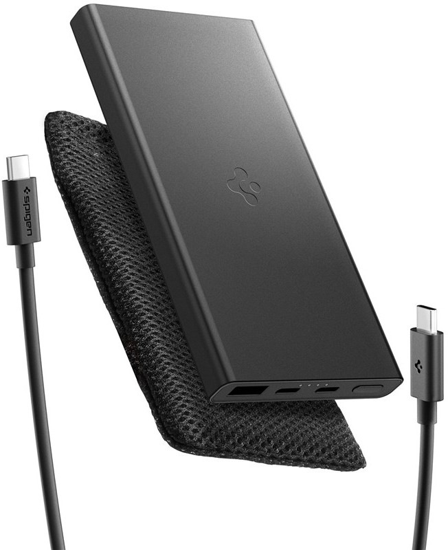Powerbanka Spigen Essential 22,5 W, 10000 mAh - čierna